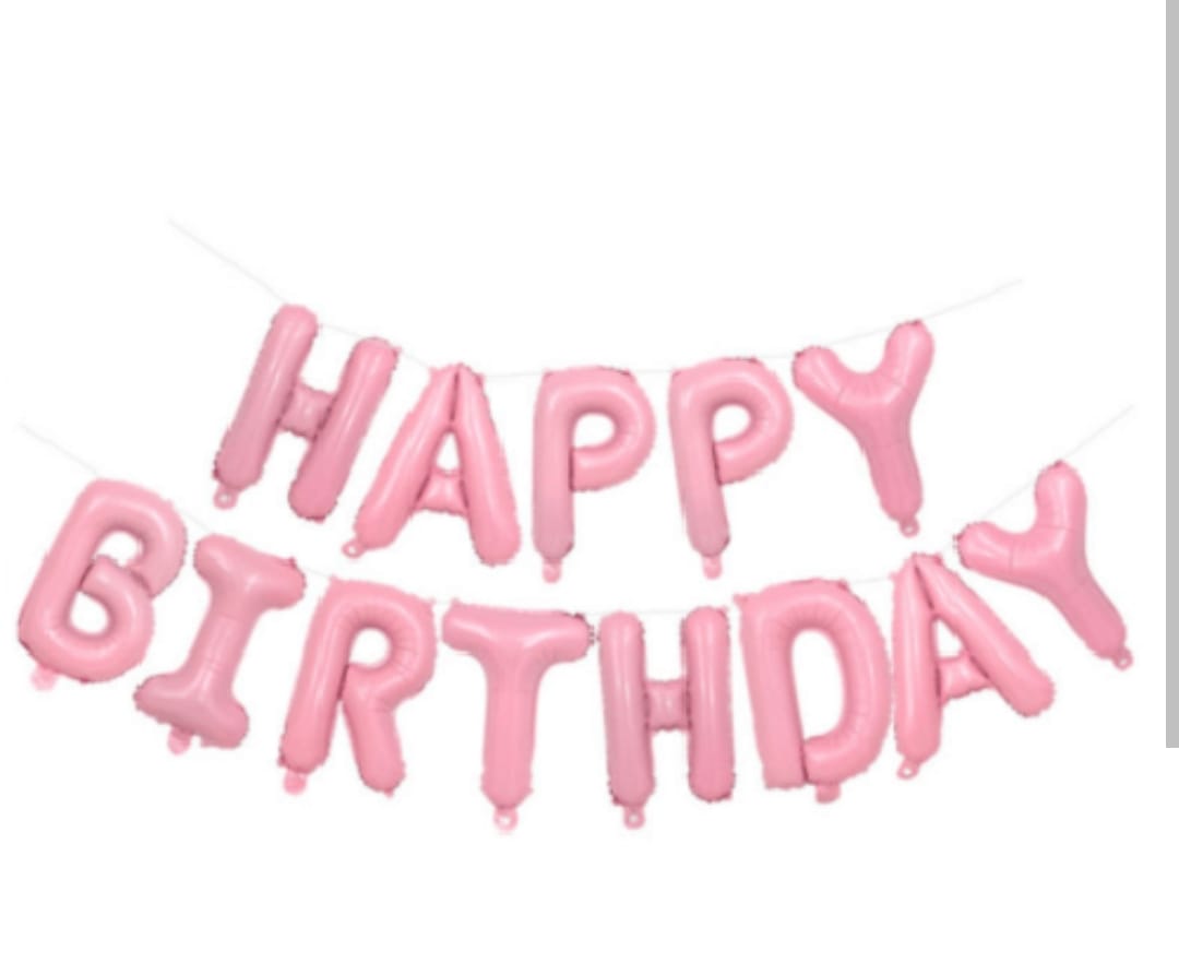 Happy Birthday Banner Foil - PINK