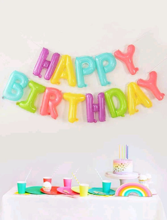 Happy Birthday Banner Foil - Colors