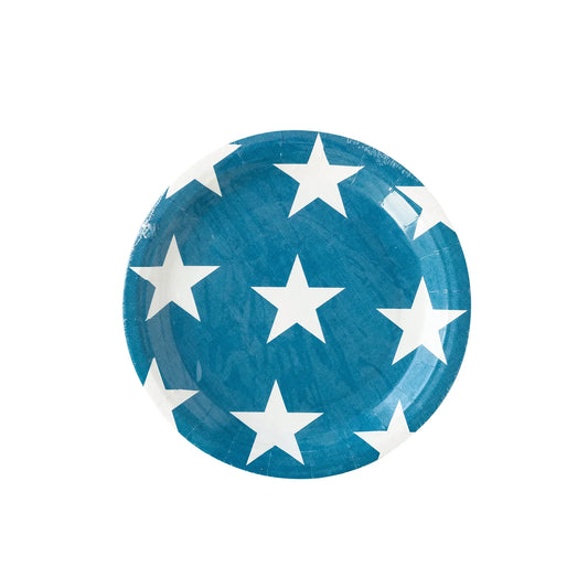 HAMPTONS NAVY STAR PAPER PLATE - July 4th