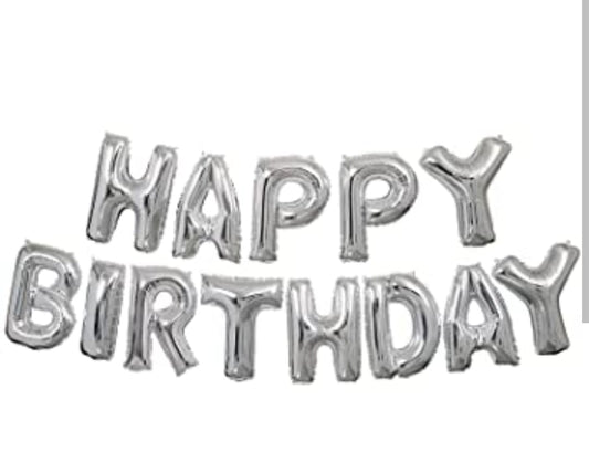 Happy Birthday Banner Foil - Metallic