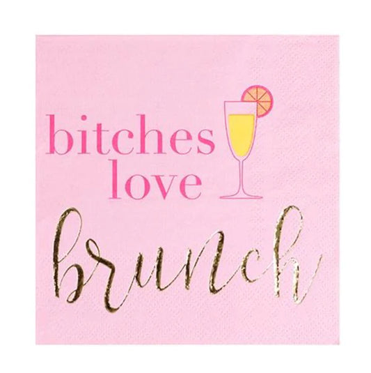 “BITCHES LOVE BRUNCH” COCKTAIL NAPKINS