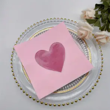 Pink Love Pattern Napkins 20pcs